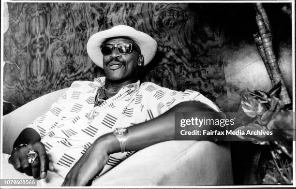 Blus singer, Taj Mahal. September 1, 1986. .