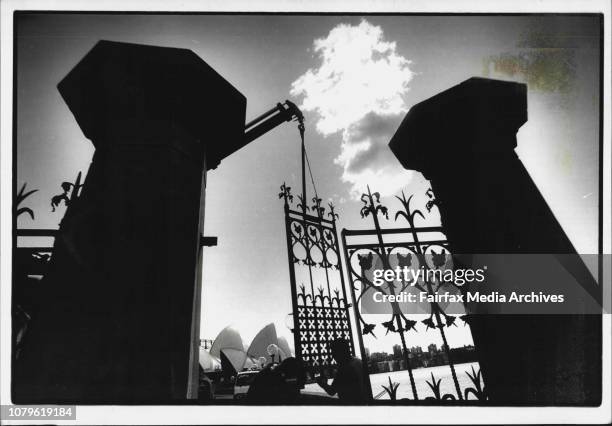 The intricately wrought Queen Elizabeth II Gate is rehung after a $55,000 restoration ... "It's a reference point".The historic Queen Elizabeth II...