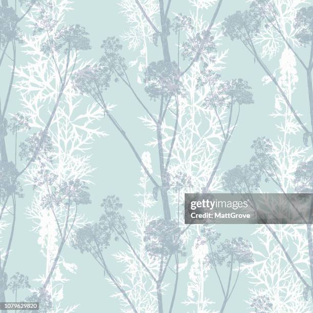 dried flower seamless repeat pattern - dried flower stock illustrations