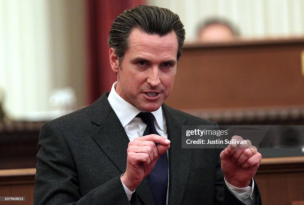 Gavin Newsom Sworn In As Lieutenant Governor Of California