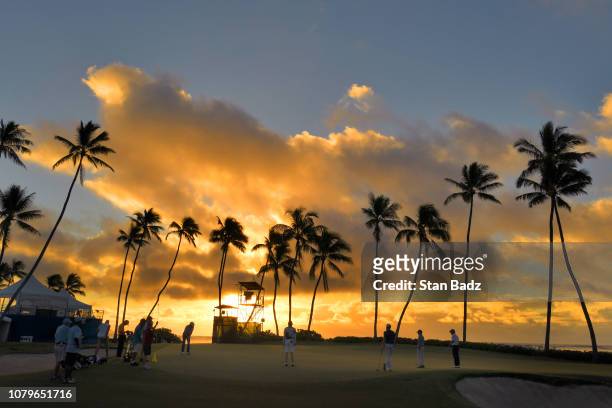 Course scenic view of the 11th hole at sunrise prior to the Sony Open in Hawaii at Waialae Country Club on January 9, 2019 in Honolulu, Hawaii.
