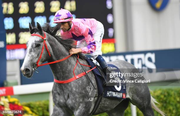 Joao Moreira riding Hot King Prawn before unplaced run in Race 5, Longines Hong Kong Sprint during the LONGINES Hong Kong International Races at Sha...