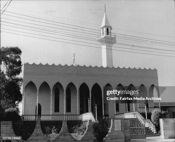 Iraque Mosque at Wangee Rd., Lakemba, headquarters of Sydney Muslims. May 13, 1981. .