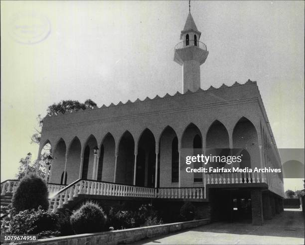 Iraque Mosque at Wangee Rd., Lakemba, headquarters of Sydney Muslims. May 13, 1981. .