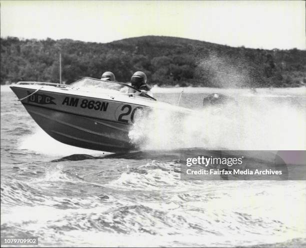 Class "D" boat "Energy" driven by Peter Morley during todays 2 hour race.Crown Gold Cup Offshore Power Boat Race.More than 50 power boats raced for...