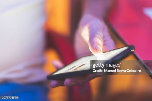 adult man with smartphone - email marketing stock pictures, royalty-free photos & images