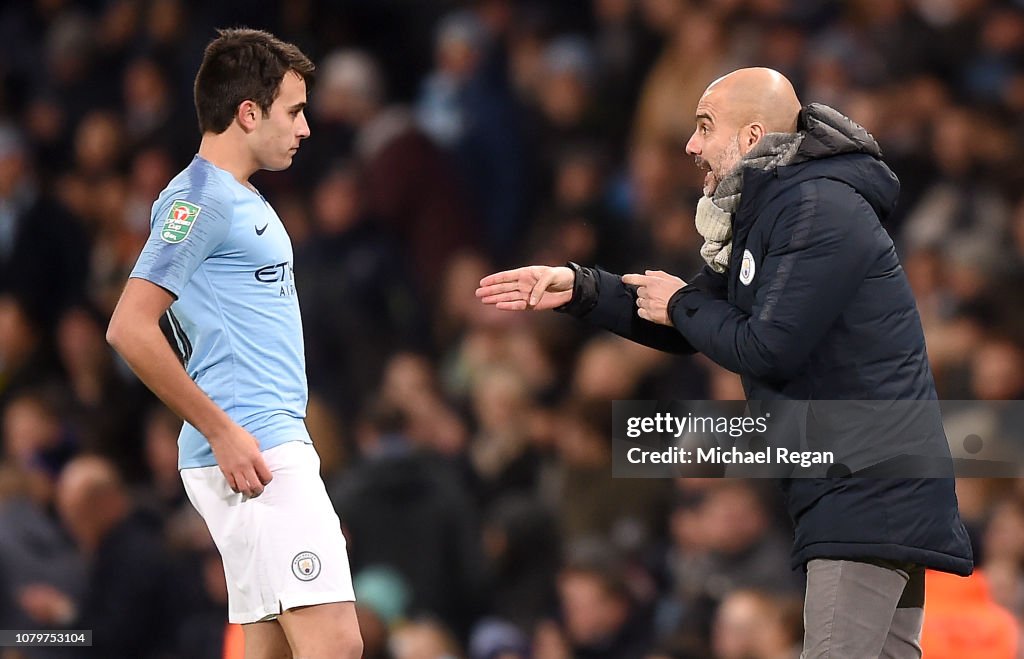 Manchester City v Burton Albion - Carabao Cup Semi Final: First Leg