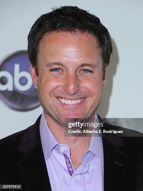 Host Chris Harrison arrives to Disney ABC Television Group's TCA "Winter Press Tour" on January 10, 2011 in Pasadena, California.