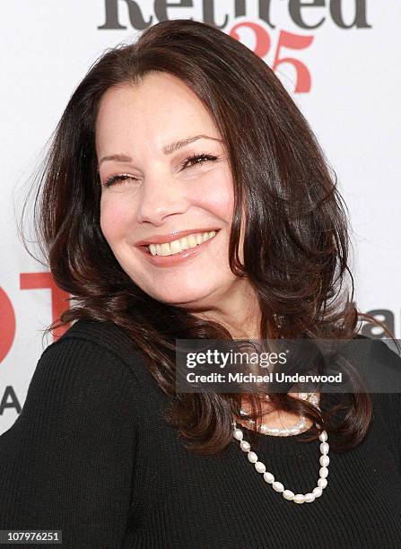 Actress Fran Drescher arrives at the "Hot In Cleveland" and "Retired At 35" premiere party at Sunset Tower on January 10, 2011 in West Hollywood,...