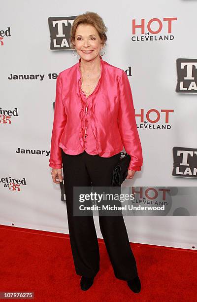 Actress Jessica Walter arrives at the "Hot In Cleveland" and "Retired At 35" premiere party at Sunset Tower on January 10, 2011 in West Hollywood,...