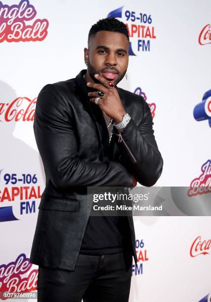 Jason Derulo attends the Capital FM Jingle Bell Ball at The O2 Arena on December 09, 2018 in London, England.