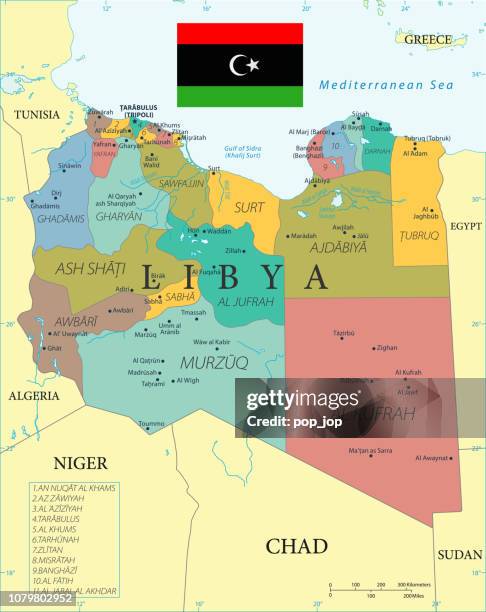 28 - libya - color2 10 - libya flag stock illustrations