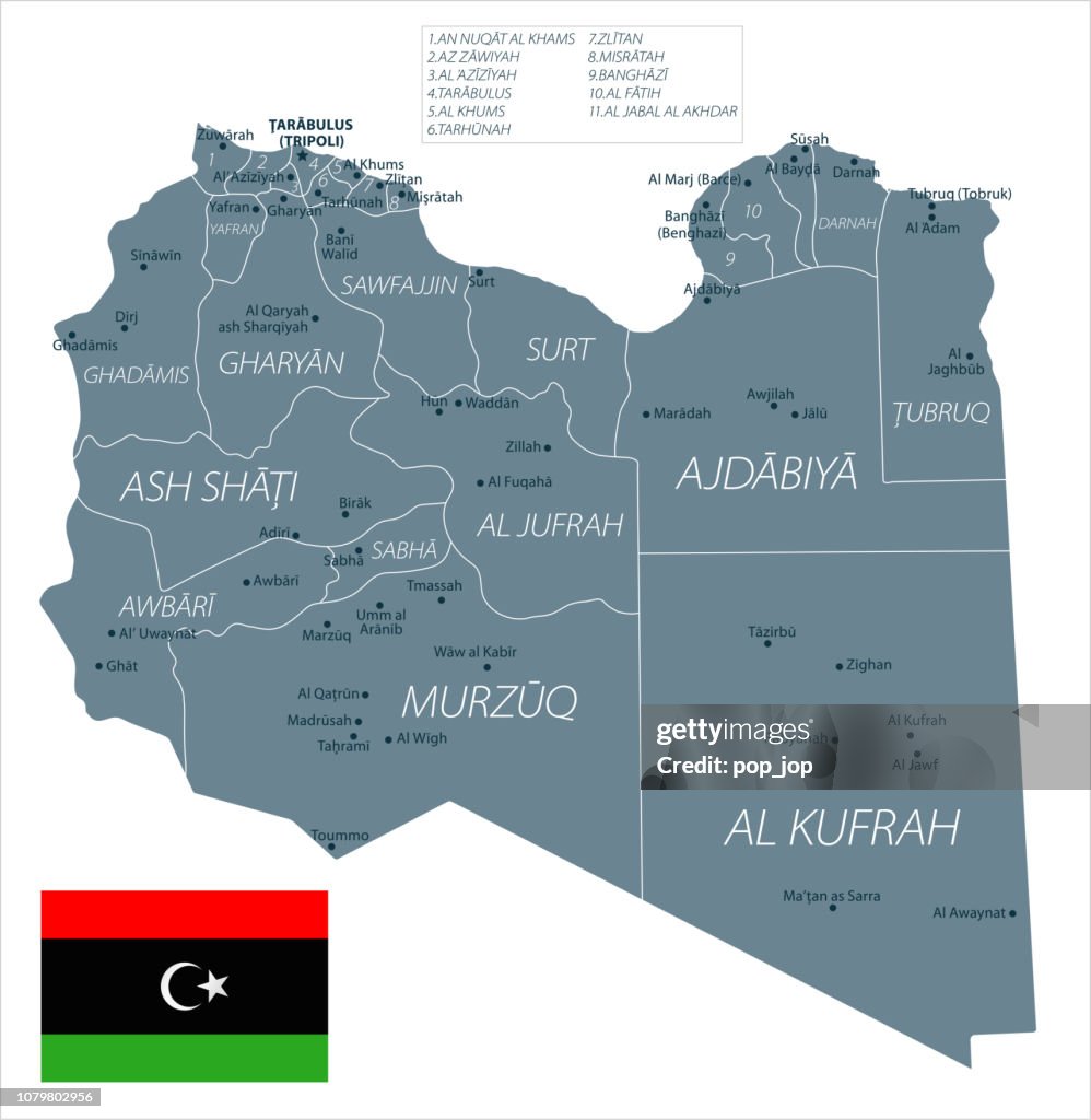 30 - Libya - Grayscale Isolated 10