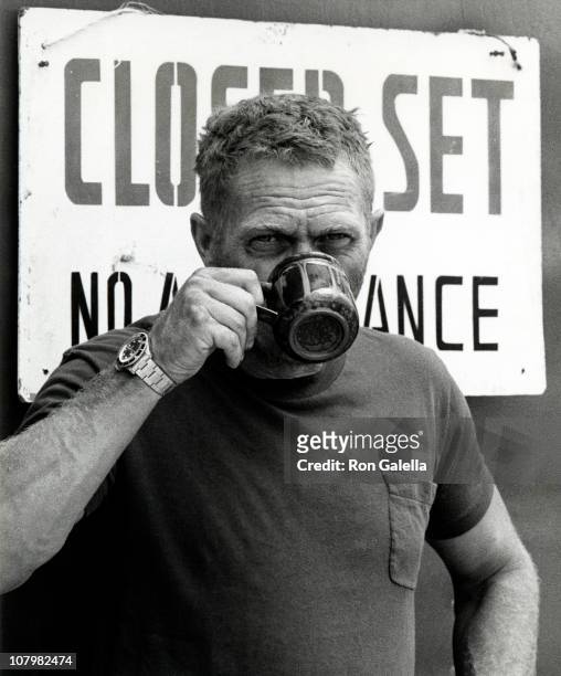 Actor Steve McQueen sighted on location filming 'Papillon' on April 15, 1973 in Montego Bay, Jamaica.