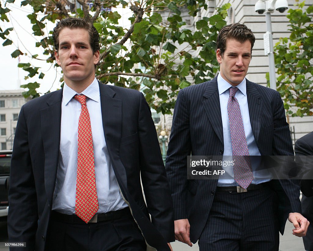 Cameron (L) and Tyler (R) Winklevoss, fo