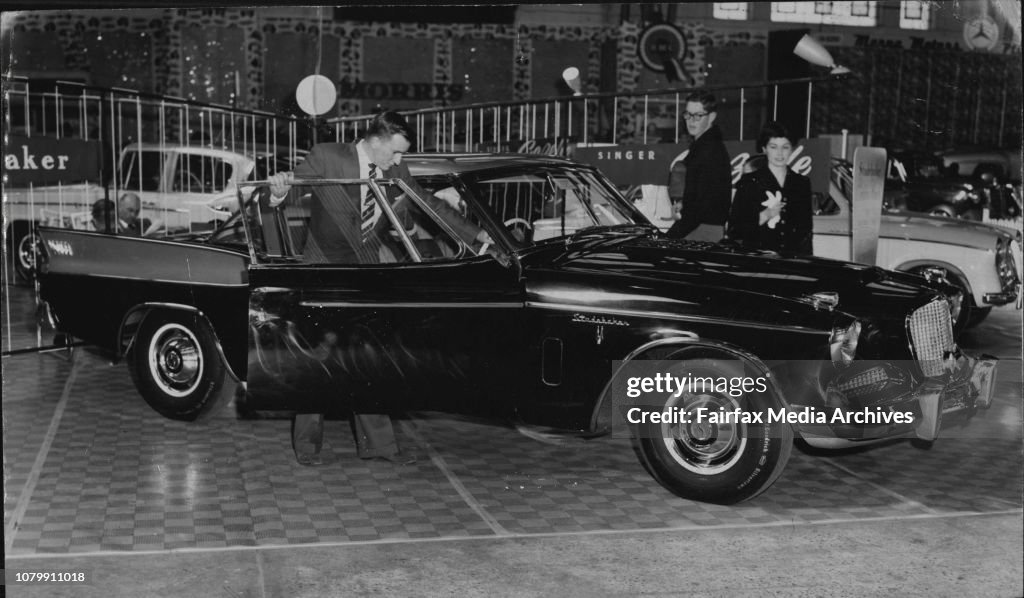 Motor Show -- Studebaker "Golden Hawk" sports.