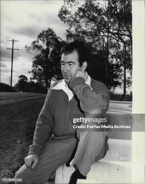 Mr. Harry Dawdall of Wyong, who is dying with asbestosis, photographed at Wyong today.Harry Dawdall was quite dancer and tennis player before he...