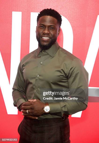 Kevin Hart attends the SAG-AFTRA Foundation Conversations: "The Upside" With Kevin Hart & Neil Burger at The Robin Williams Center on January 9, 2019...