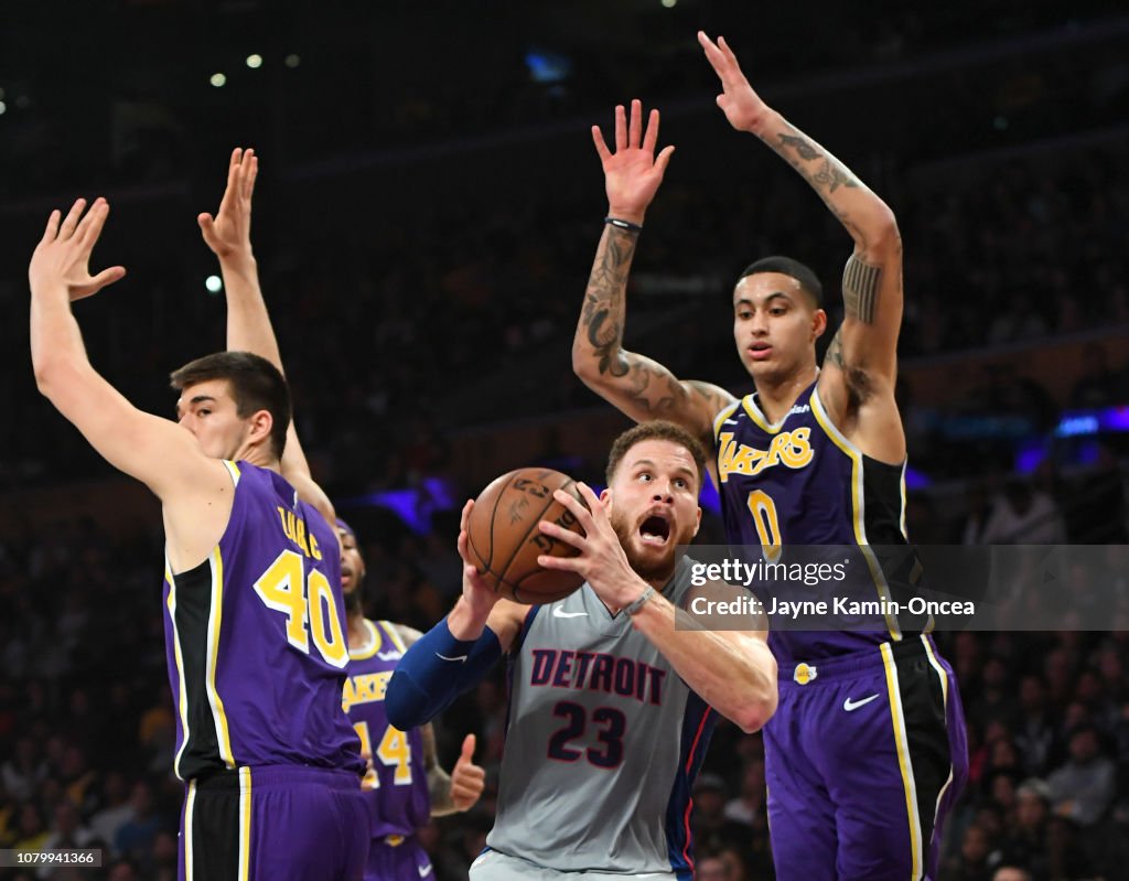 Detroit Pistons v Los Angeles Lakers