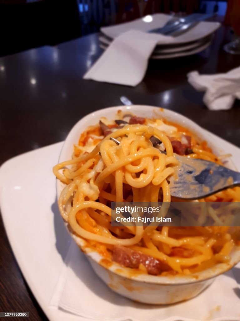 Cheesy Beef Spaghetti