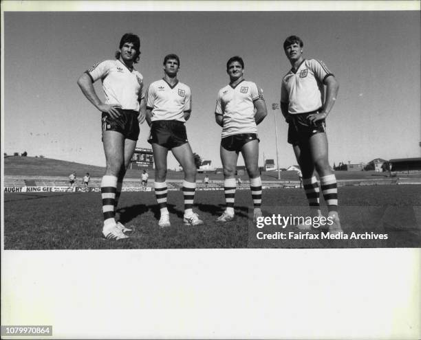 Team yesterday, from left, Les Davidson, Mark McGaw, David Boyle and Andrew Ettingshausen. May 25, 1987. .