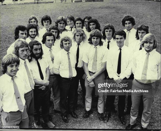 The North Sydney Boy's High school rugby union team with P.E. Teacher Chris Dawson.The boys are, Brian Goodall, Michael Mathews, Gary Seaton, Ian...