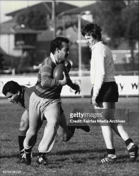 Training of Gordon Rugby Union team which plays in minor semi final at against Randwick at Concord oval next Sunday.Union: Gorodn fullback Laurie...