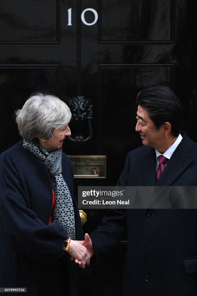 Theresa May Hosts Japanese Prime Minister Shinzo Abe