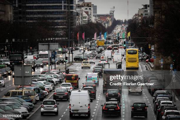 City traffic on January 09, 2019 in Berlin, Germany.