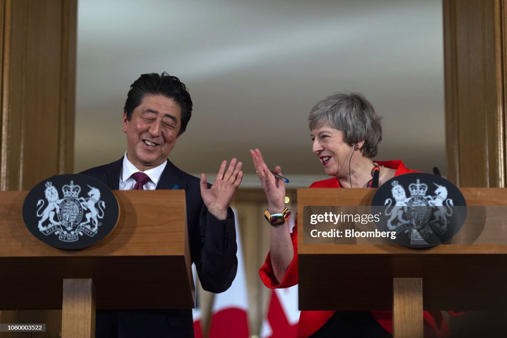 U.K. PM Theresa May Hosts Japanese PM Shinzo Abe