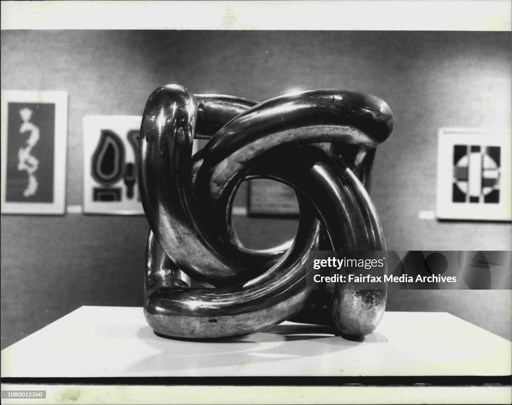 New Exhibition at Blaxland Gallery, Grace Bros. City Store.An untitled steels sculpture of 1982 by Jean D'Imbleval.