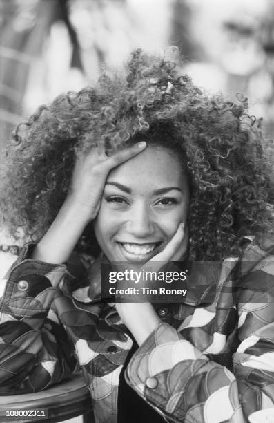English singer Melanie Brown, aka Mel B, aka Scary Spice of the Spice Girls, in Paris, September 1996.