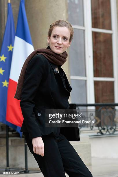 France's Ecology, Transport and Housing Minister Nathalie Kosciusko-Morizet leaves the Elysee Palace on January 12, 2011 in Paris, France.