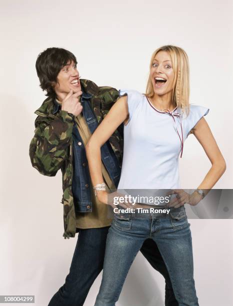 English television presenters Tess Daley and Vernon Kay, circa 2005. Married in 2003, they co-presented the show 'Just the Two of Us' from 2006 to...