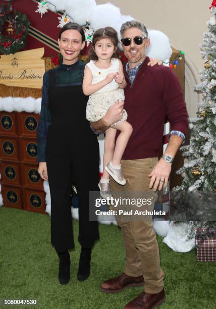 Actors Odette Annable and Dave Annable attend the the Brooks Brothers annual holiday celebration in Los Angeles to Benefit St. Jude at the Beverly...