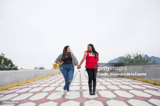 two friends holding hands. - body positive stock pictures, royalty-free photos & images
