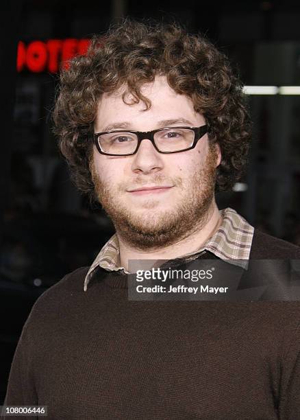 Actor Seth Rogen arrives at the Universal Pictures' World Premiere of "Forgetting Sarah Marshall" on April 10, 2008 at Grauman's Chinese Theater in...