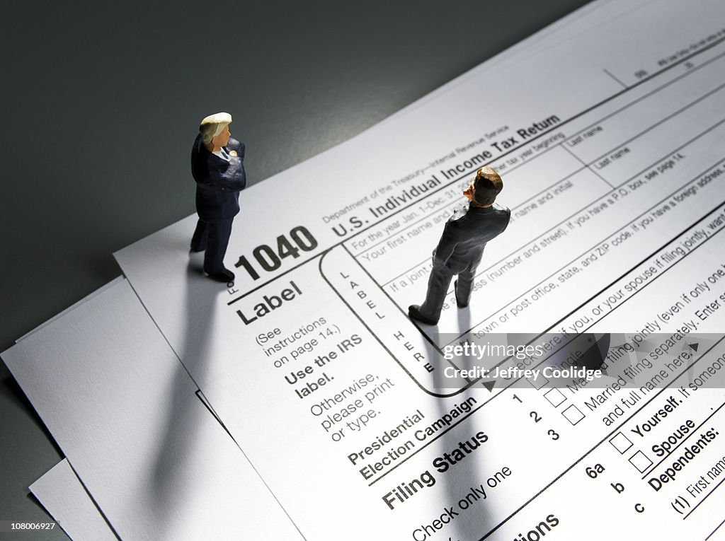 Figurines on Tax Form