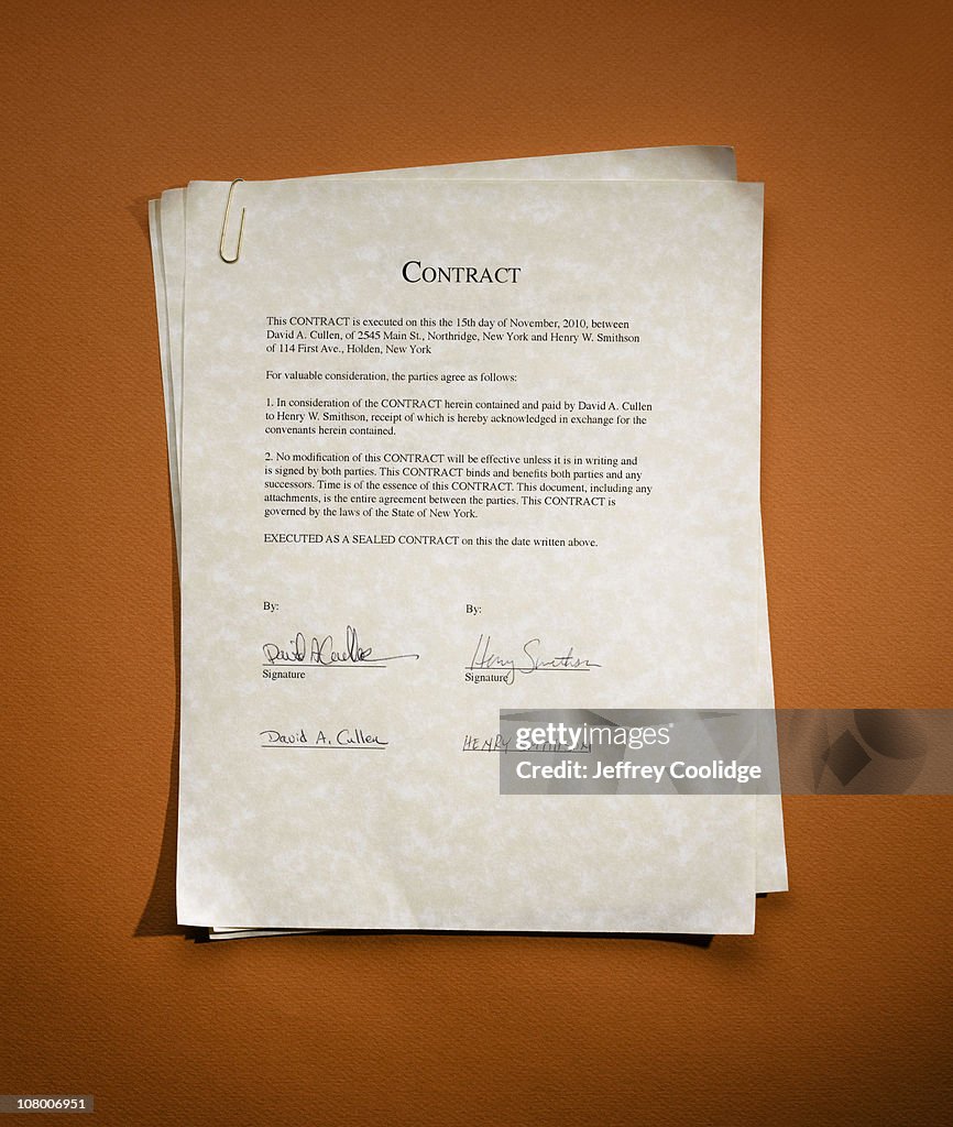 Signed Contract