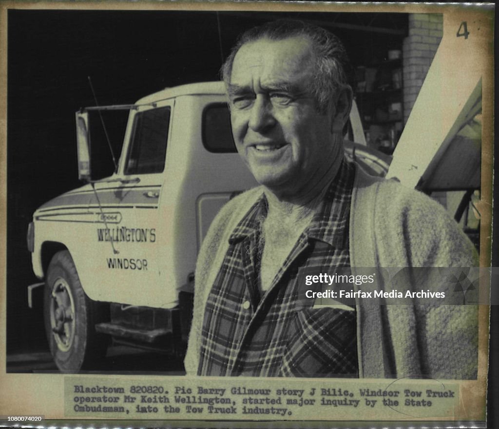 Windsor Tow Truck operator Mr. Keith Wellington, started major linquiry by the State Ombudsman, into the Tow Truck industry.