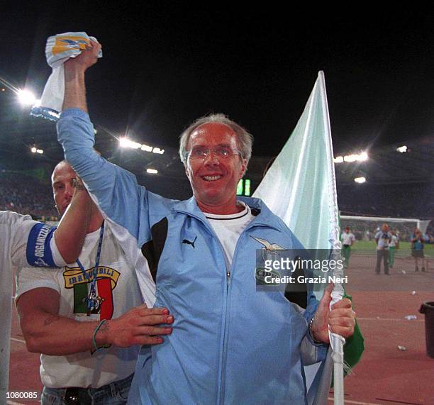 Sven Goran Eriksson of Lazio celebrates winning the "Scudetto". Mandatory Credit: Grazia Neri/ALLSPORT