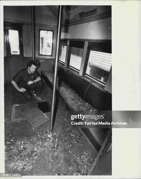 Red Rattler Train Inside The last of Sydney's single-deck