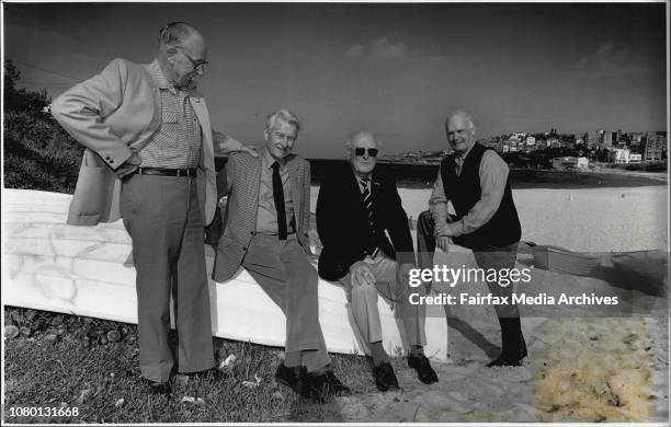 The 50th anniversary of D-Day is drawing near and four veterns Will travel to Europe for the ceremony.The four veterans at Coogee Beach where they...