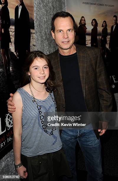 Actor Bill Paxton and daughter Lydia Paxton arrive at HBO's "Big Love" Season 5 premiere at Directors Guild of America on January 12, 2011 in Los...