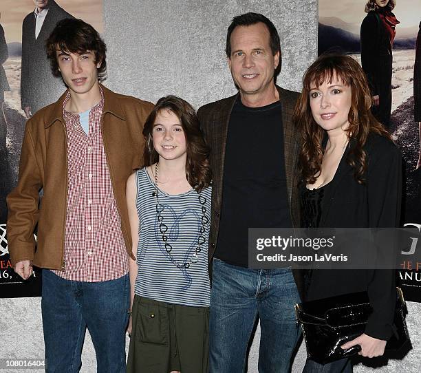 Actor Bill Paxton with wife Louise Paxton , children James Paxton and Lydia Paxton attend the premiere of HBO's "Big Love" at the Directors Guild of...