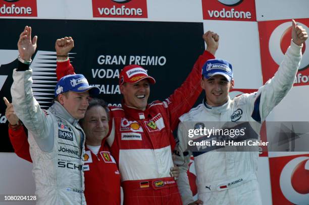 Micheal Schumacher, Jean Todt, Kimi Raikkonen, Robert Kubica, Grand Prix of Italy, Autodromo Nazionale Monza, 10 September 2006. Winner Michael...