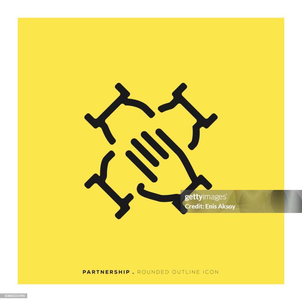 Partnership Rounded Line Icon
