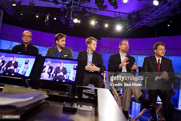 Executive Producer of "Jeopardy!" Harry Friedman, Contestants Brad Rutter, Ken Jennings, David Ferucci, Principal Investigator of Watson DeepQA...