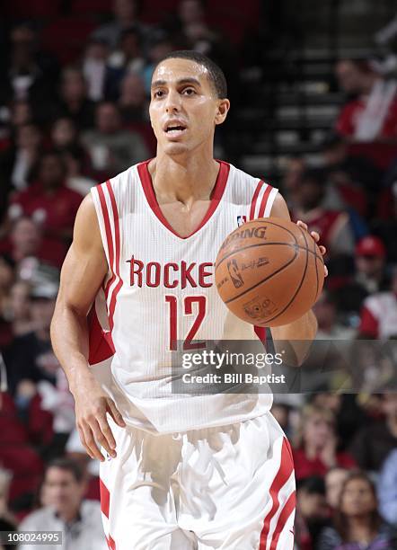 Kevin Martin of the Houston Rockets handles the ball during a game against the Utah Jazz on January 8, 2011 at the Toyota Center in Houston, Texas....