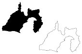 Shizuoka Prefecture map vector